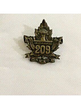 Canada 209th CEF  Battalion Collar Badge Swift Current WWI